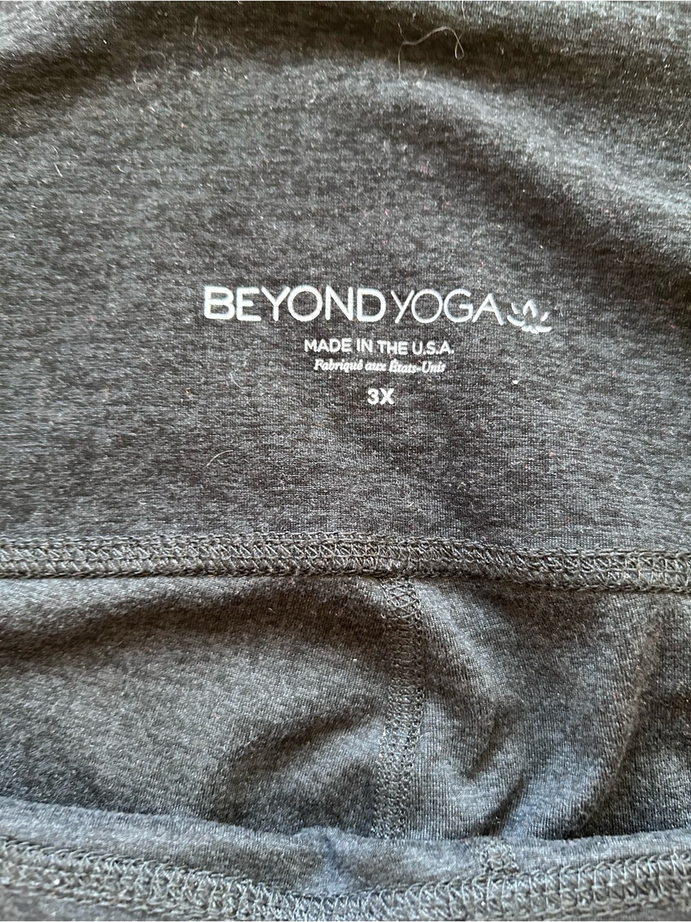 Beyond Yoga Plus-Size High-Rise Capri Leggings - Dark Charcoal size 3X - Picture 5 of 7